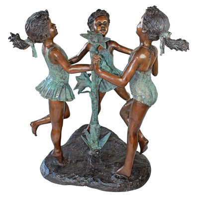 Fun in the Sun Girls Cast Garden Statue