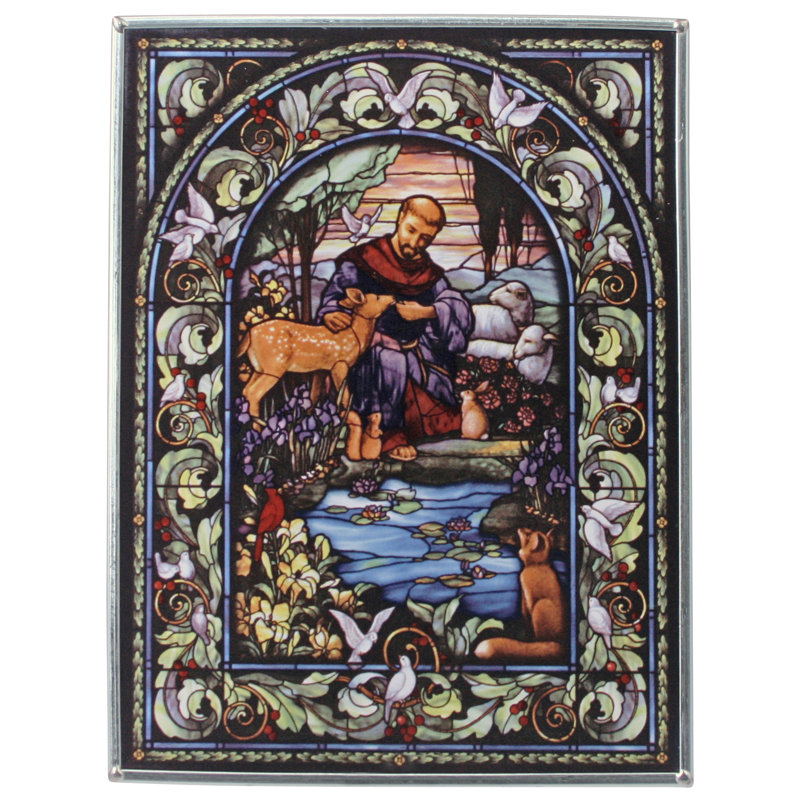Décoration murale en verre d’art saint-francis