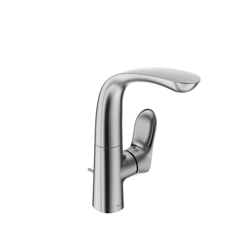 Robinet de lavabo pour salle de bain à poignée latérale simple 1,2 GPM TOTO® avec technologie COMFORT GLIDE et ensemble de bonde, chrome poli