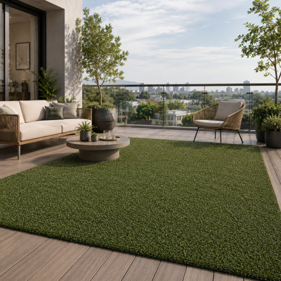 Artificial Grass Turf Roll for Garden Patio Lawn 9x12FT, 0.6“Pile Height
