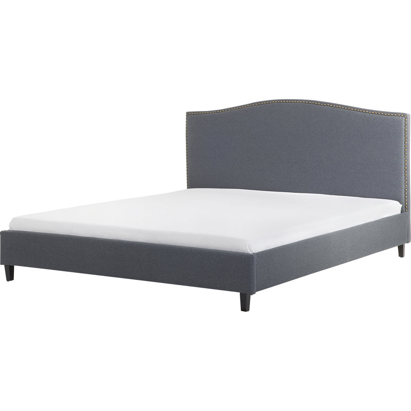 Buckwalter Upholstered Bed, European Kingsize (160 x 200 cm), Grey
