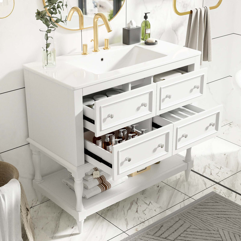 Ensemble de meuble-lavabo 36 po avec lavabo, Blanc