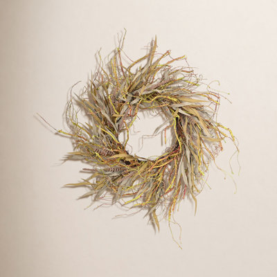 26" Handcrafted Grass, Berry Thanksgiving Wreath
