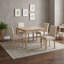 Ensemble de table et de chaises carrées de 5 pièces avec 4 chaises rembourrées, idéal pour un coin repas ou un appartement.