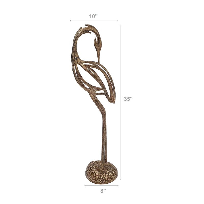Figurine de grue 10 x 8 x 35 po