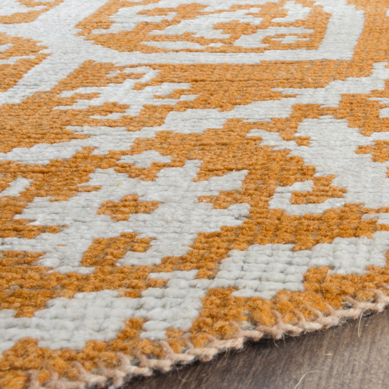 Oriental Cotton Hand Woven Area Rug, Rectangle 122 x 183cm