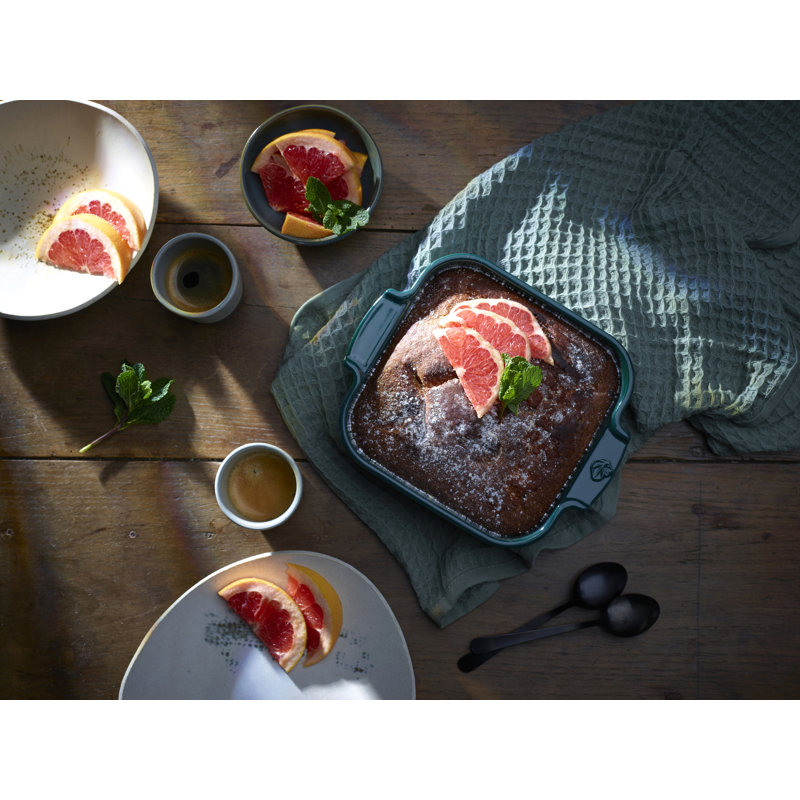 Peugeot Appolia Square Ceramic Baking Dish, 3.54" H x 14" L x 12.6" W