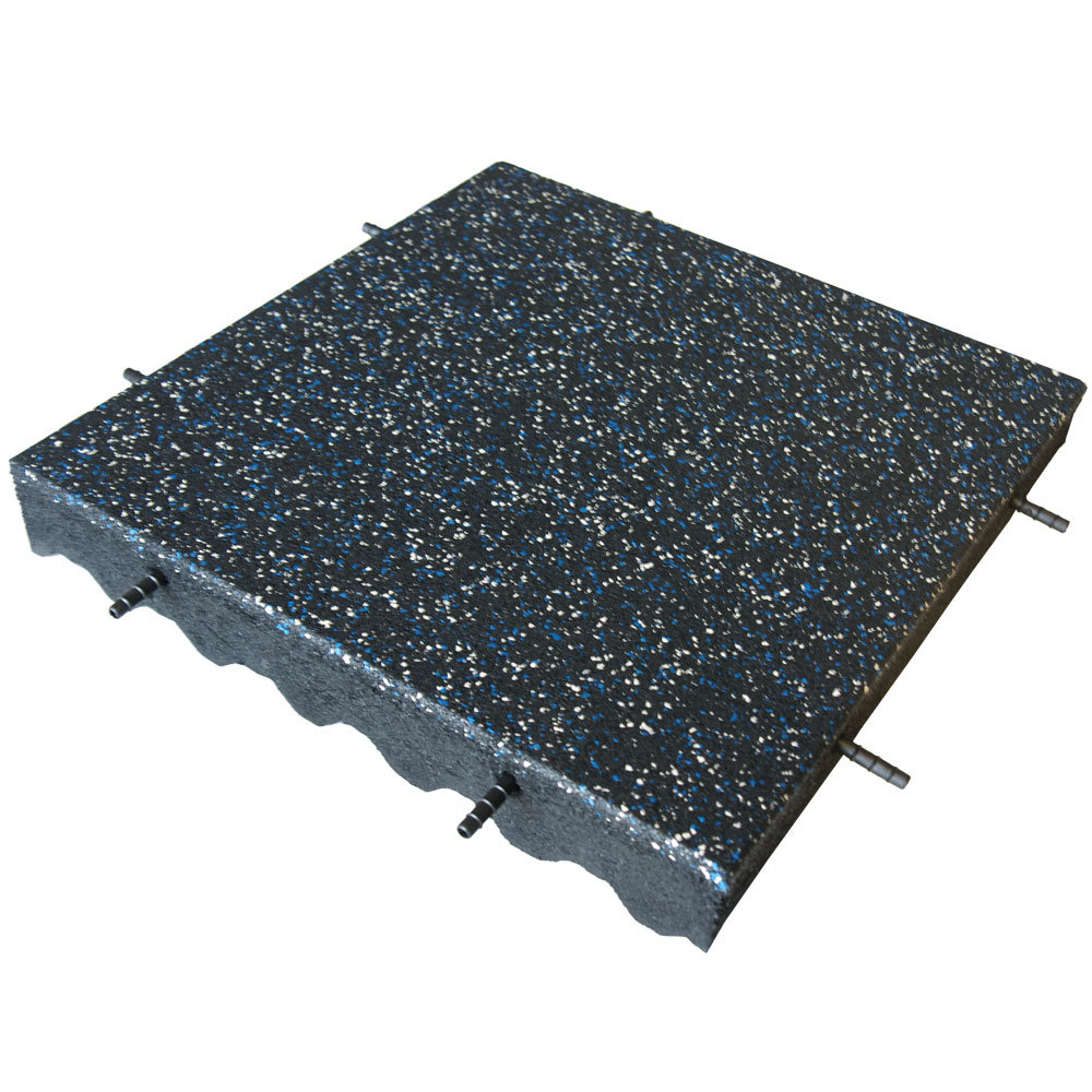 Eco-Safety 19.5'' L x 19.5'' W x 3'' Thick Rubber Playground Tiles (Set of 120) Rubber-Cal, Inc.