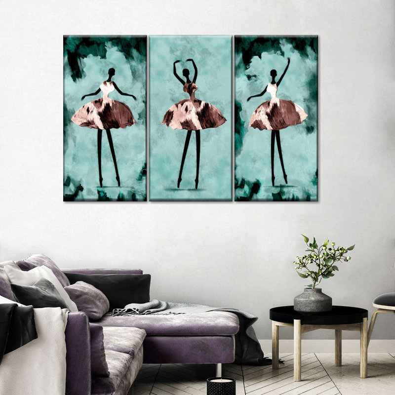 African Ballerina Multi Piece Canvas Print, H 32 po x l 50 po x P 1,25 po