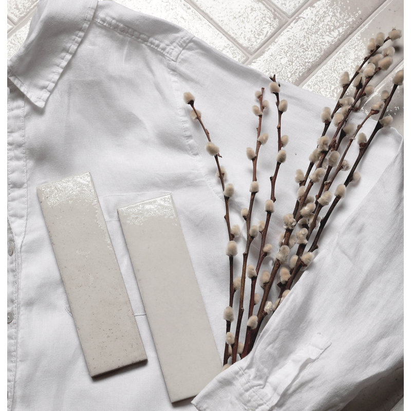 Laurent | 2"x8" Porcelain Wall Tile, White