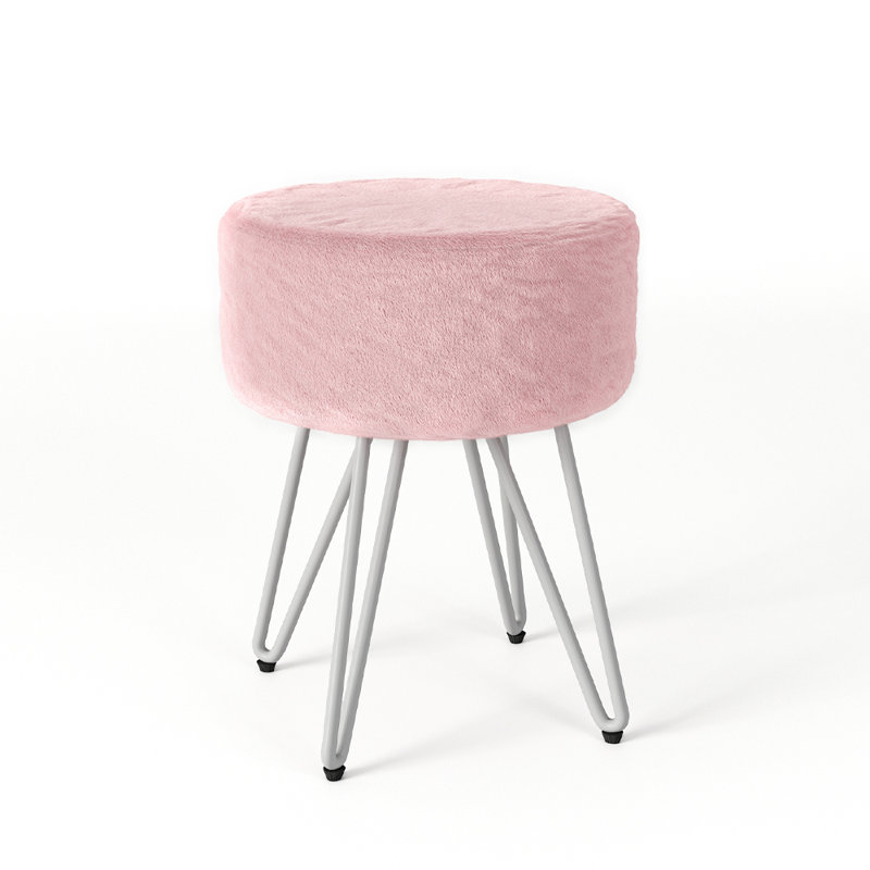 Adarsh Iron Accent Stool, Pink