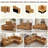 Modern Oversize 115-Inch Genuine Leather Corner Chair, Free Combination, No Tool Assembly