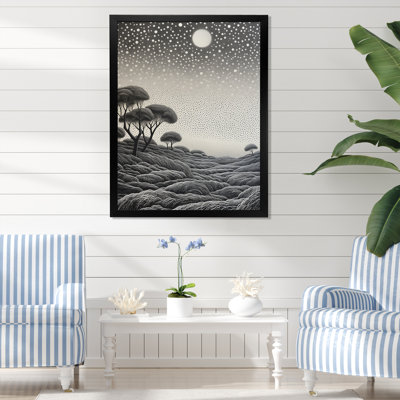 " Gray Abstract Starry Landscape "