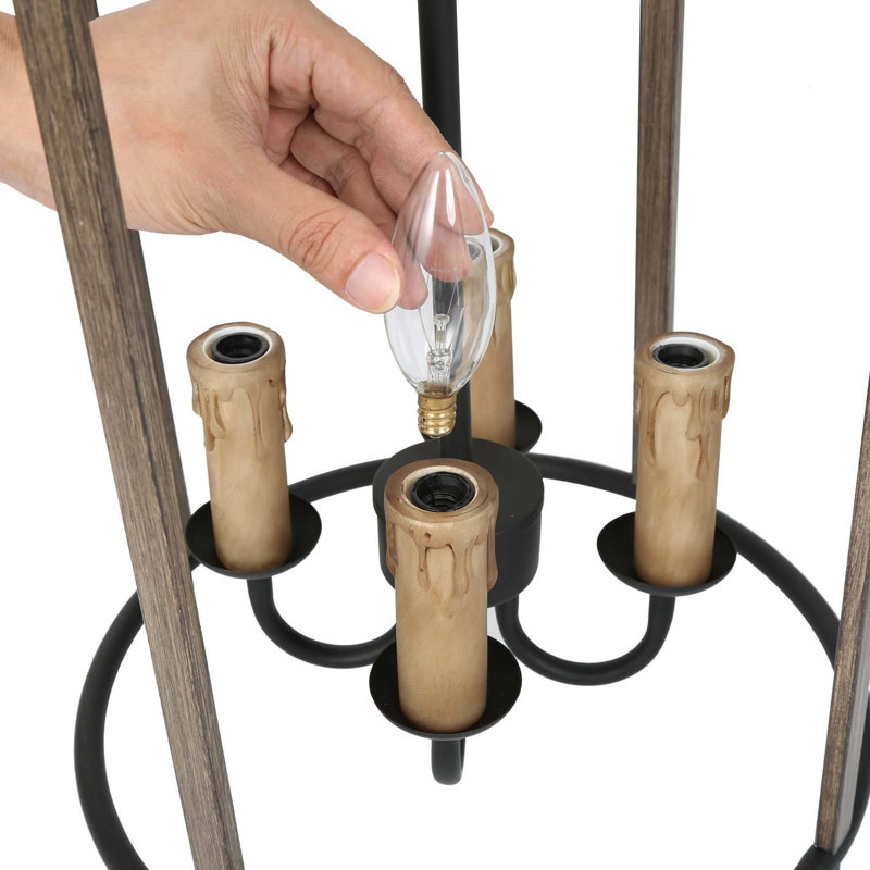 Lustre tambour 4 lumières unique