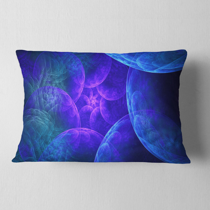 Coussin lombaire abstrait avec nuages, Bleu