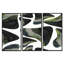 Abstrait éléments vert foncé III - ensemble d'art mural moderne sur toile encadrée 3-1179485819-1179485818
