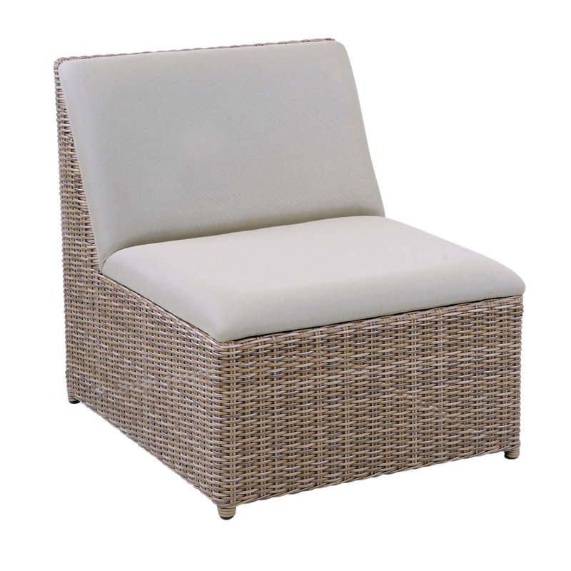Milano Outdoor Lounge Chair, Driftwood Wicker/Taupe Sling