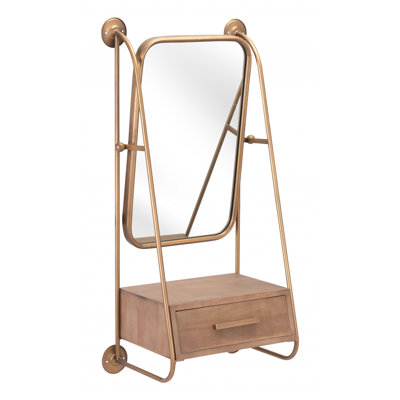 Rochart Birch Accent Shelf with Hooks