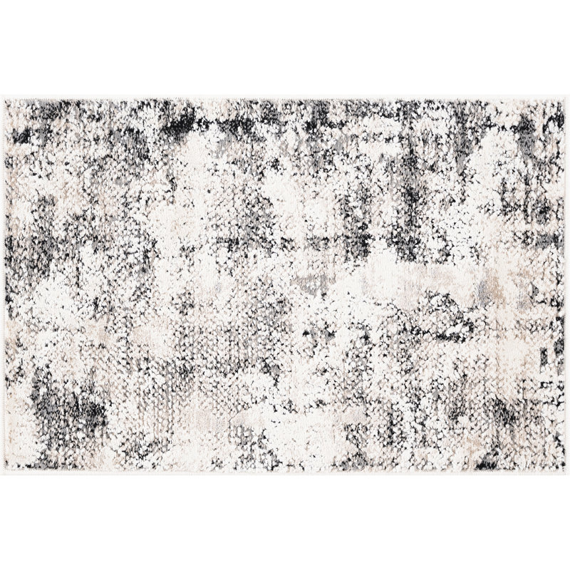 Tapis d'intérieur abstrait beige Mair Adrian, Rectangulaire 2 pi x 3 pi