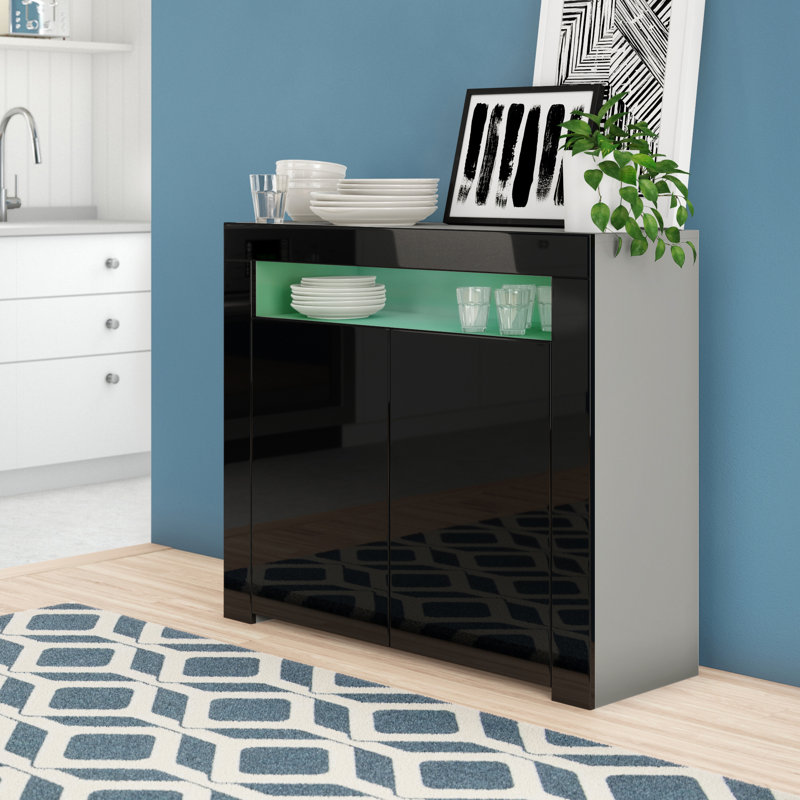 Dina 106.5cm Sideboard, Black, Yes
