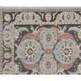 Ziegler Wool Oriental Area Rug in Light Blue/Black