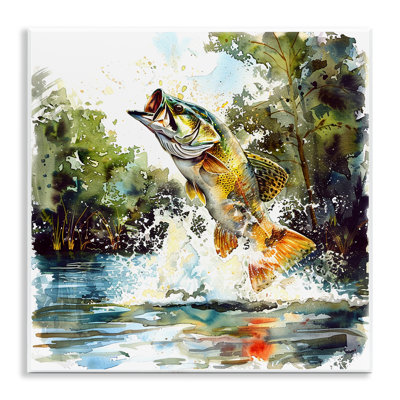 Art mural sur toile "Fish Saut" par LSR Design Studio