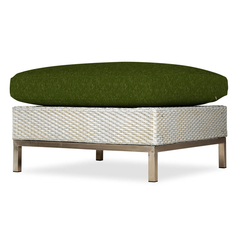Elements Outdoor Ottoman, Cottage Pepper, Antique White