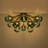 15 - Light Ombre Blue Sputnik Glass Bubble Semi Flush Mount