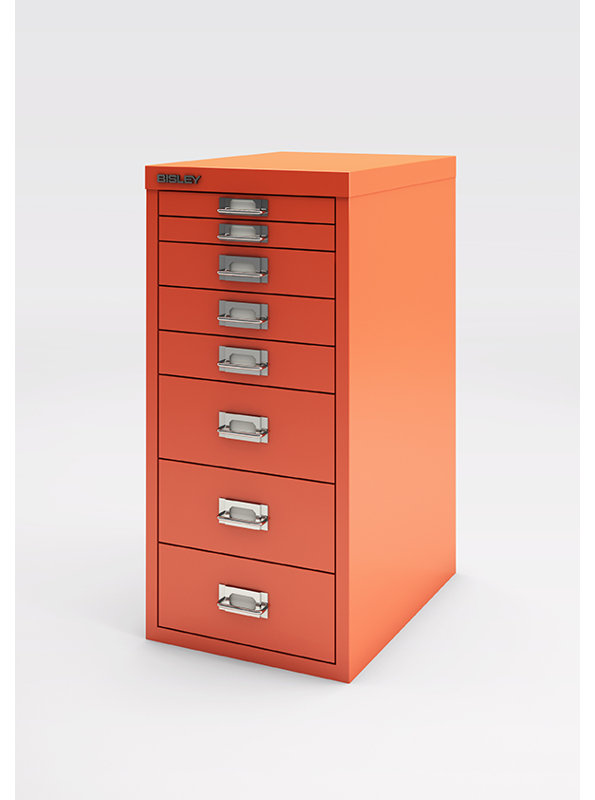 29er 27.9cm Wide 8 -Drawer File Cabinet, Orange