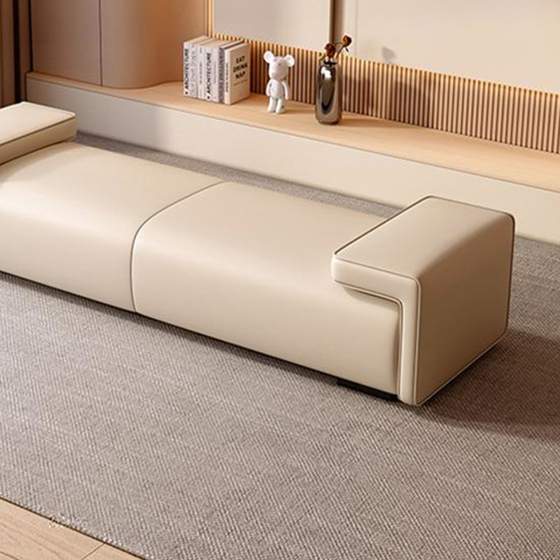 Banc avec revêtement, H 18,9 po x l 62,99 po x P 19,69 po, Beige
