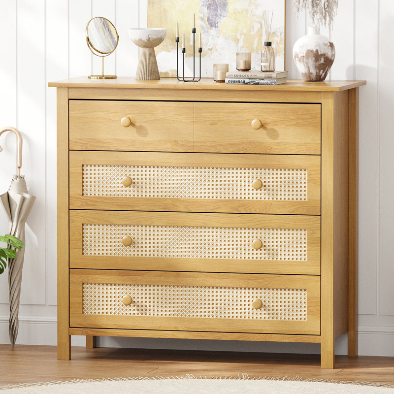 Commode 4 tiroirs l 39,4 po, Naturel