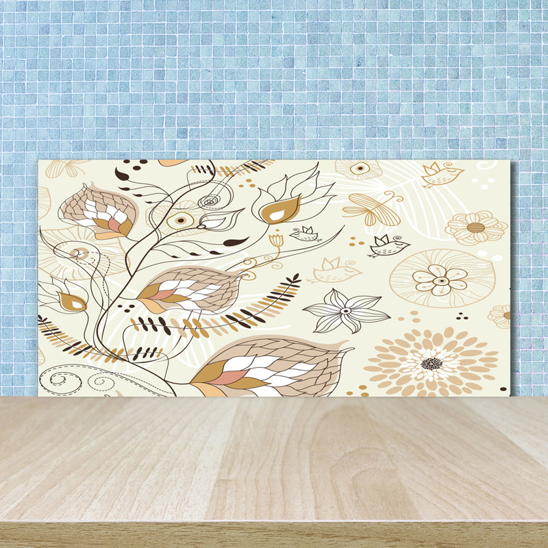 50cm W x 100cm L Glass Peel and Stick Panel