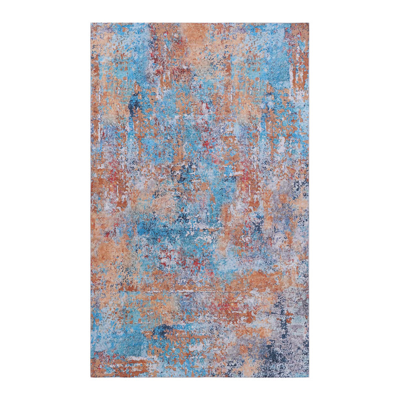 Multi Washable Rug 5x8 Area Rug (Multi, 5' x 8'), Rectangle 5' x 8'