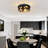 12.6 In. 3-Light Farmhouse Black Flush Mount Ceiling Light Fixture With Turnable Light Cap (2-Pack)-201907216-201907223