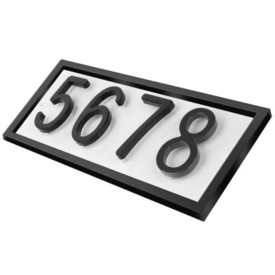 Plaque d'adresse horizontale flottante en aluminium Royal Shade