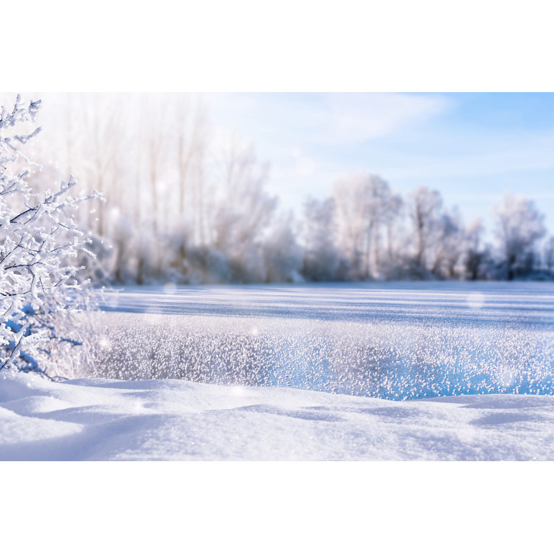 Frozen Lake by Winyuu - Wrapped Canvas Print, 30cm H x 46cm W