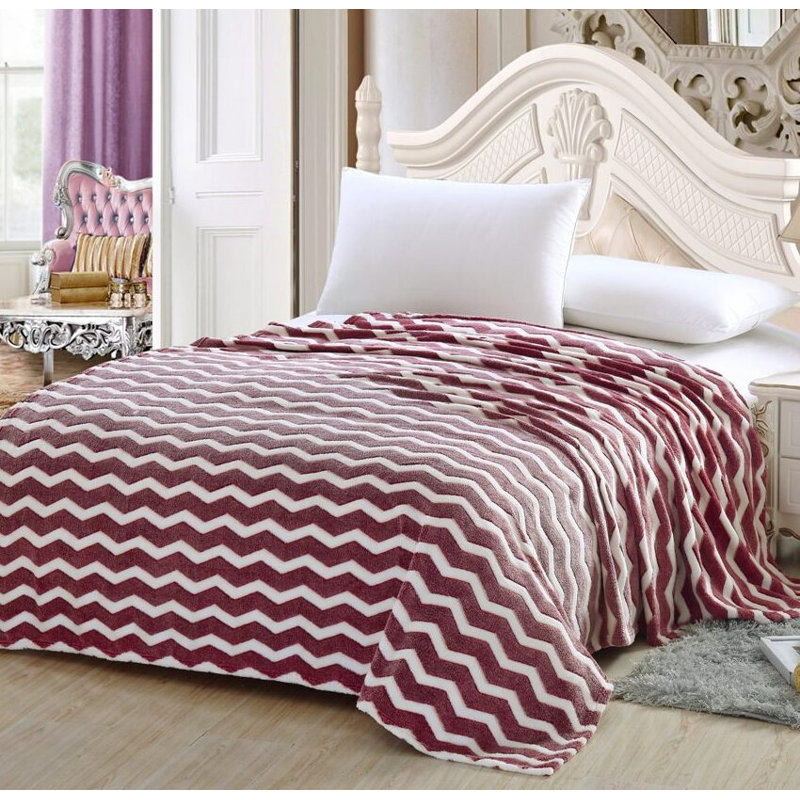 Majewski Throw Blanket, King, Burgundy