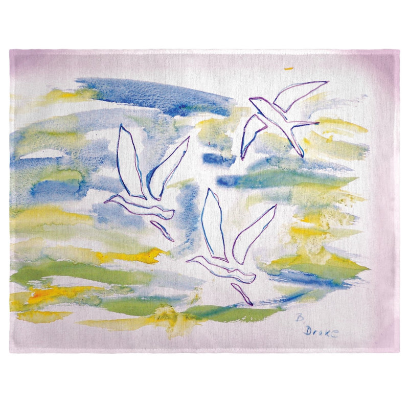Three Gulls Polyester Animals/Nature Rectangle Placemat