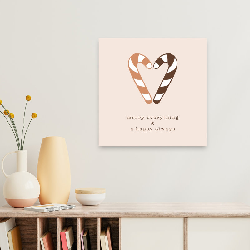 Impression d'art mural abstrait Sweet Sweet Cane Heart, H 24 po x l 24 po