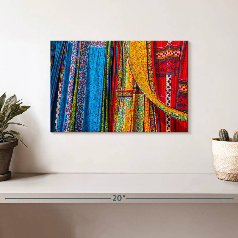 Sari Fabrics, 8" H x 12" W