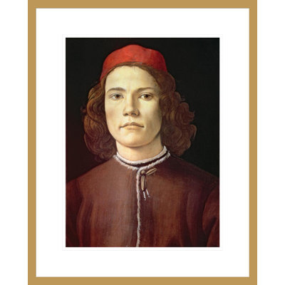 «Portrait of a Young Man» par Sandro Botticelli, impression giclée encadrée
