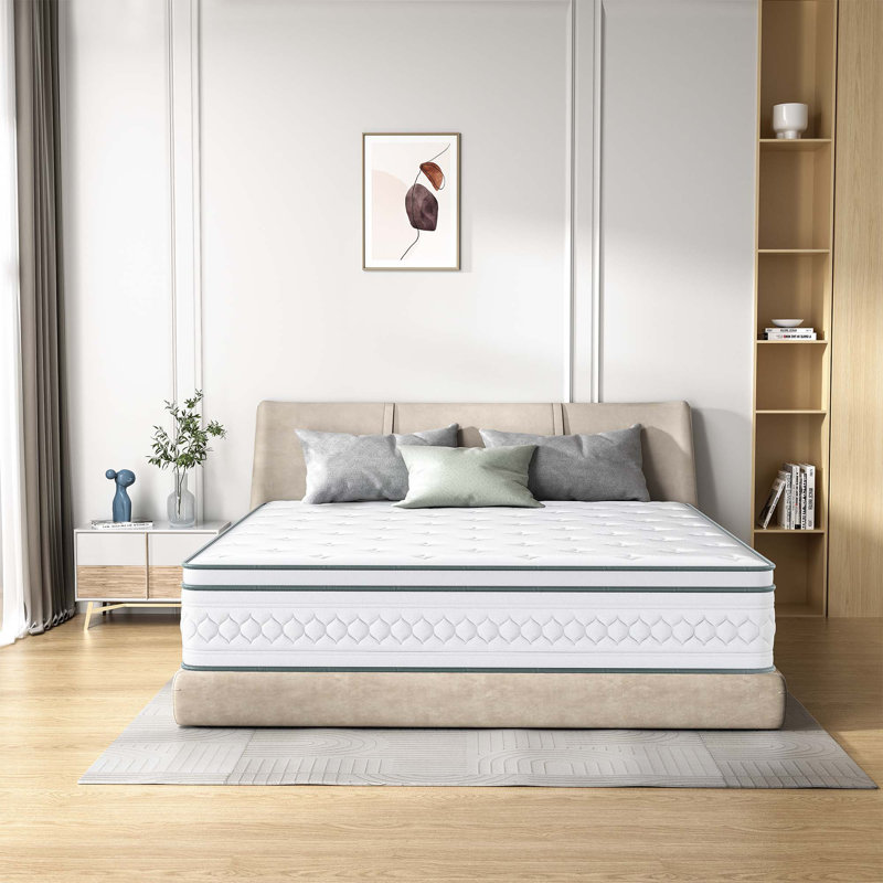 Ellayne 8" Medium Cooling Memory Foam Hybrid Mattresses in a Box with CertiPUR-US Certified Foam, Queen