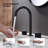 Circular X Widespread Bathroom Faucet 3 Hole, 2-handle Bathroom Sink Faucet with Drain Assembly-92578036