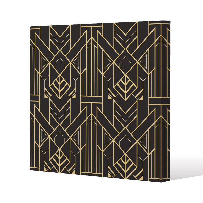 geometric shapes Slim Style Canvas Print , 15mm Slim Real wood., 20 cm H x 20 cm W