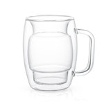 JoyJolt Cadus Double Wall Coffee Tea Glasses, 10oz