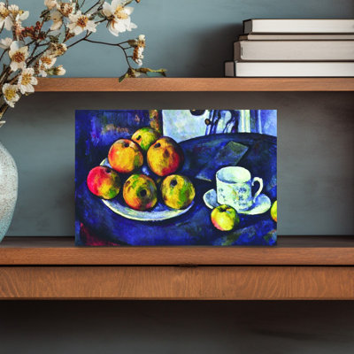 Nature morte avec pommes, impression d'art classique classique contemporain violet