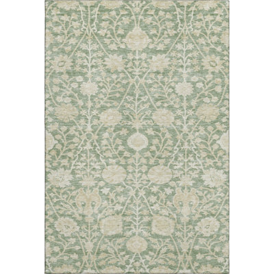 Premium Machine Washable Dahl AMF1086 Floral Rug