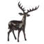 Figurine en bois ébène de cerf curieux Absinthe