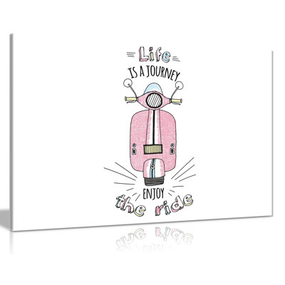 Scooter Life Quote - Wrapped Canvas Print