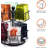 Tea Bag Organizer, 2-Tier Spinning Carousel for 60 Tea Bags (Black) Revolving caddy suits countertop matcha stations and accessories